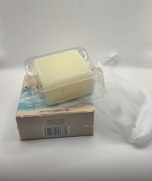 Malou Naturals – Sea Salt Soap | Naturally Clarifying & Moisturizing with Goat Milk (100g) Pack of 3
