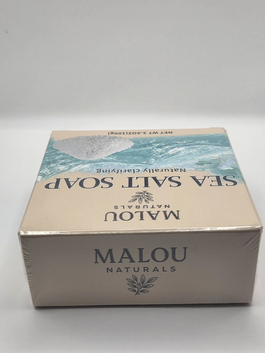 Malou Naturals – Sea Salt Soap | Naturally Clarifying & Moisturizing with Goat Milk (100g) Pack of 3